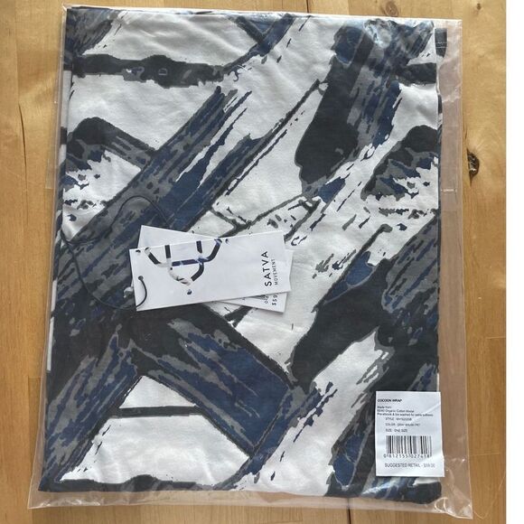 Satva Gray Brush Print Cocoon Wrap - Picture 8 of 8